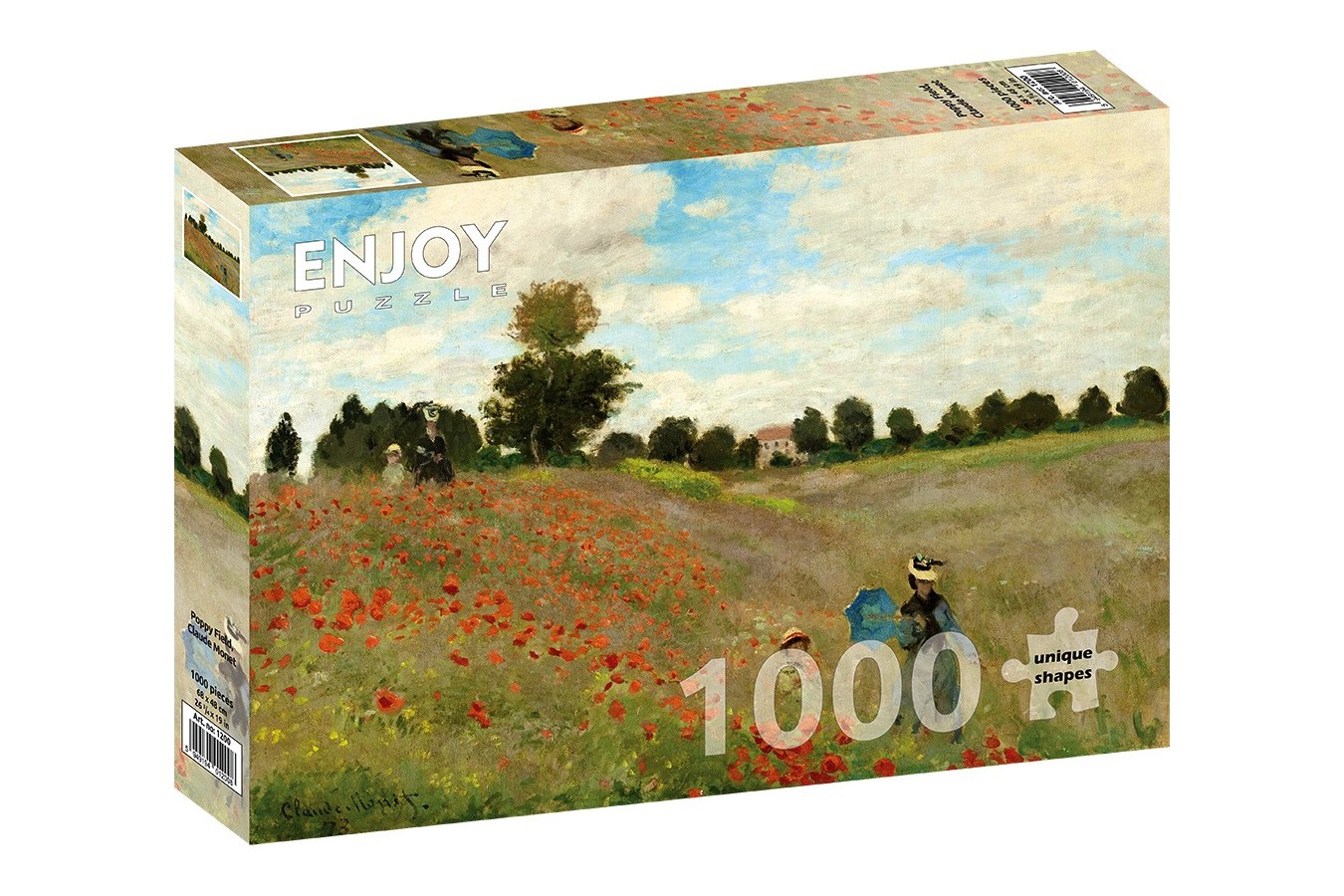 Puzzle 1000 piese Enjoy - Claude Monet: Poppy Field (Enjoy-1200)