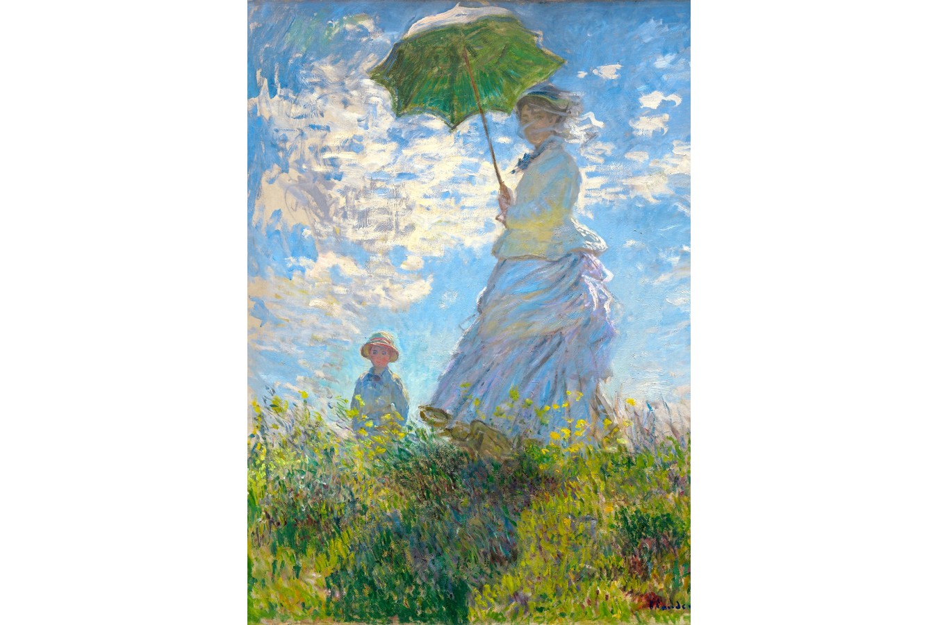 Puzzle 1000 piese Enjoy - Claude Monet: Woman with a Parasol (Madame Monet and Her Son) (Enjoy-1215)
