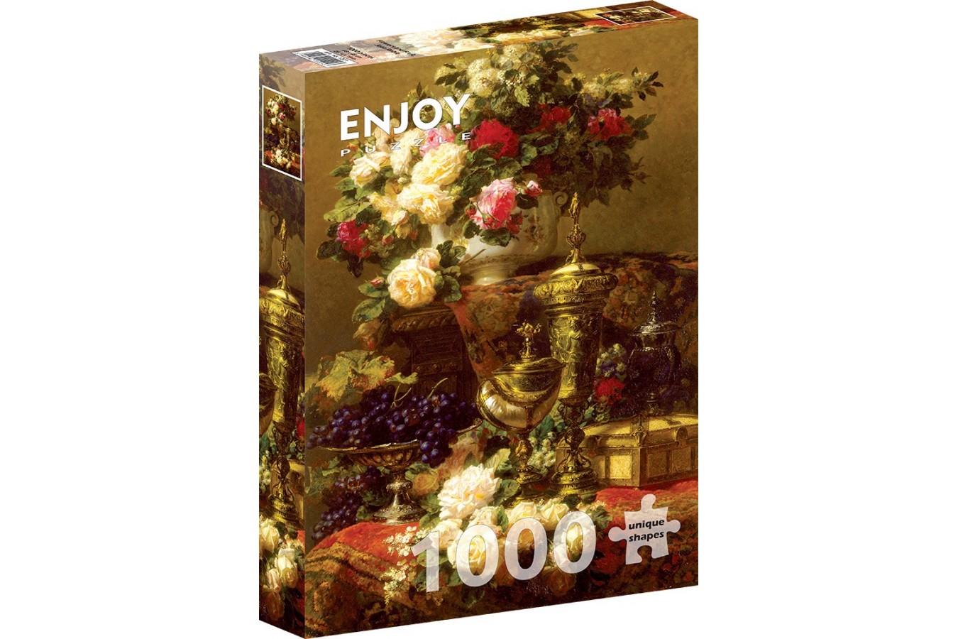 Puzzle 1000 piese Enjoy - Jean-Baptiste Robie: Flowers and Fruit (Enjoy-1221)