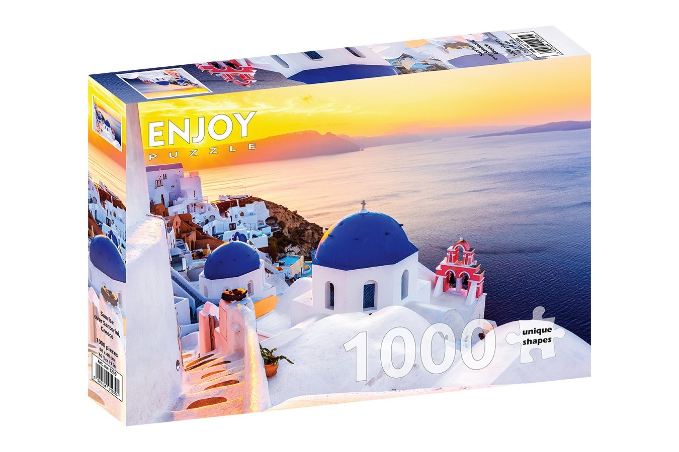 Puzzle 1000 piese - Sunrise over Santorini, Greece (Enjoy-1230)