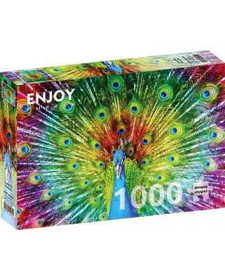 Puzzle 1000 piese Enjoy - Colorful Peacock (Enjoy-1251)