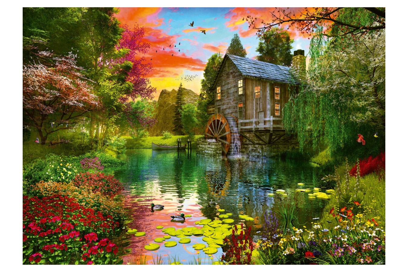 Puzzle 1000 piese - The Watermill (Schmidt-58968)