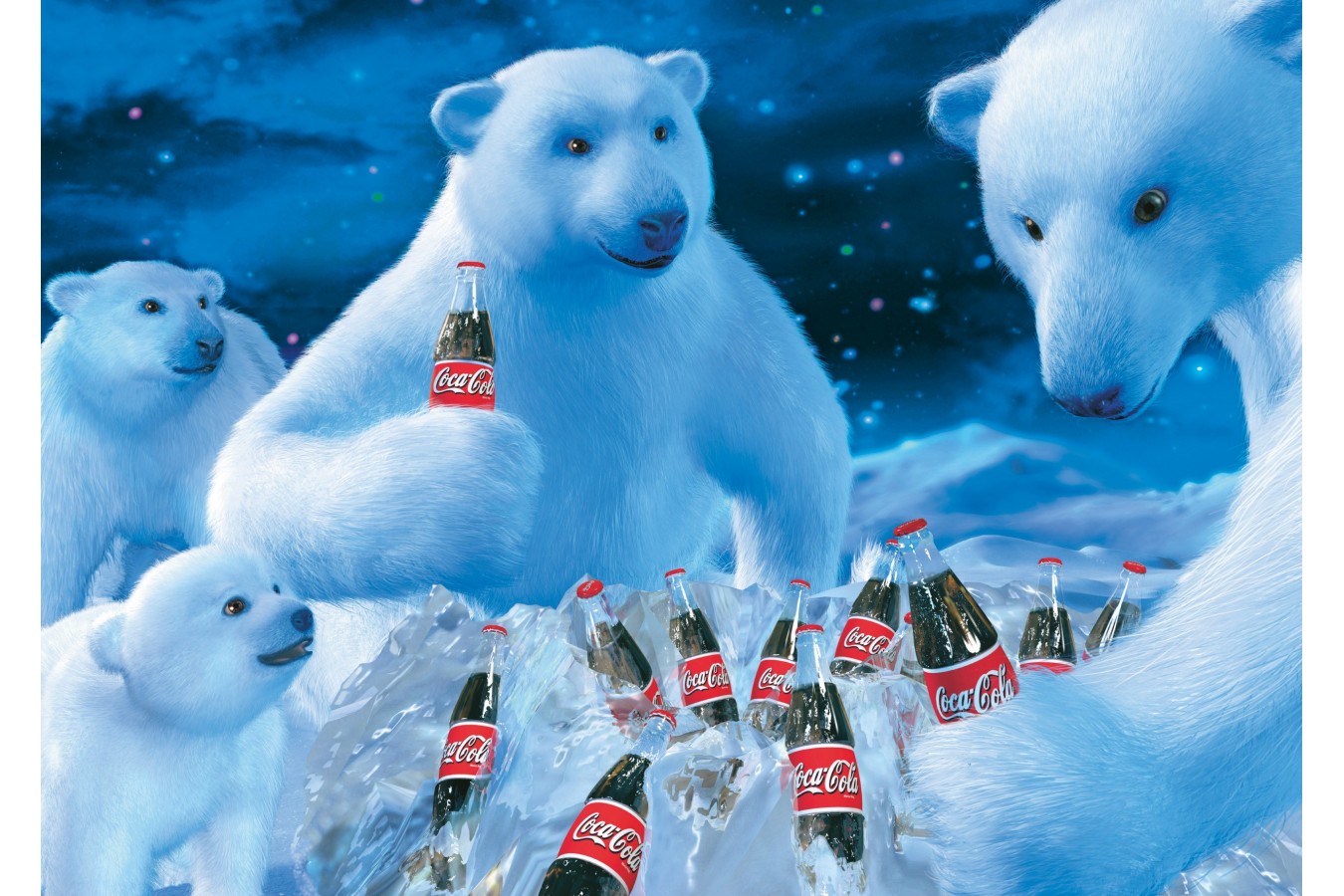 Puzzle 1000 piese - Coca Cola: Polar Bears (Schmidt-59913)