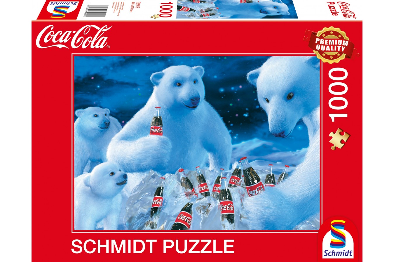 Puzzle 1000 piese - Coca Cola: Polar Bears (Schmidt-59913)