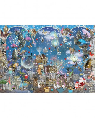 Puzzle 1000 piese - Ilona Reny: Blue Sky Of Christmas (Schmidt-59947)