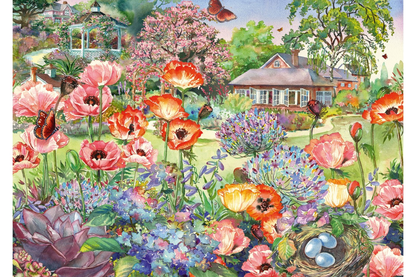 Puzzle 1000 piese - Blooming Garden (Schmidt-58975)