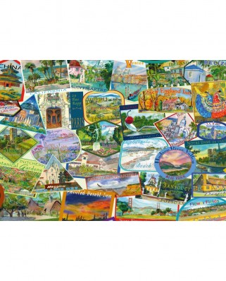 Puzzle 1000 piese - Travel Stickers (Schmidt-58984)
