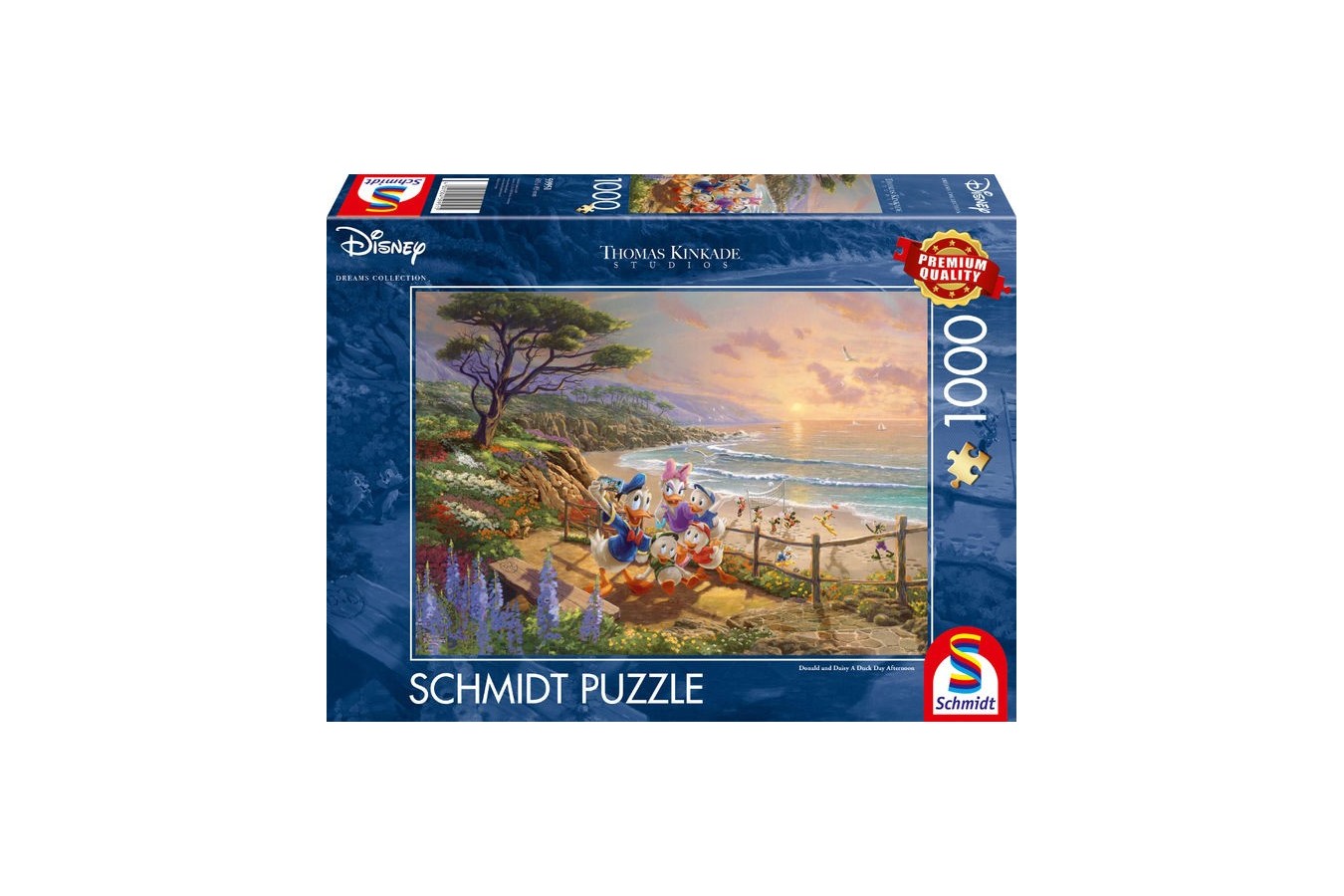 Puzzle 1000 piese - Thomas Kinkade: Donald and Daisy - A Duck Day Afternoon (Schmidt-59951)