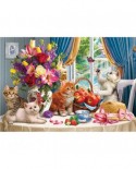 Puzzle 260 piese - Fluffy Kittens in the Living Room (Anatolian-3336)