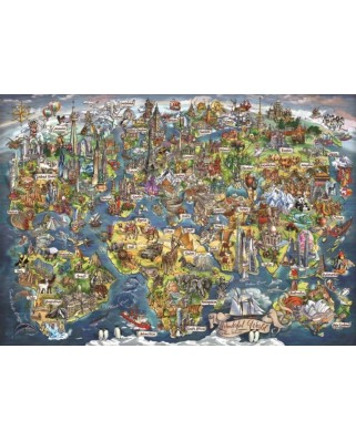 Puzzle 3000 piese - Wonderful World Map (Anatolian-4923)