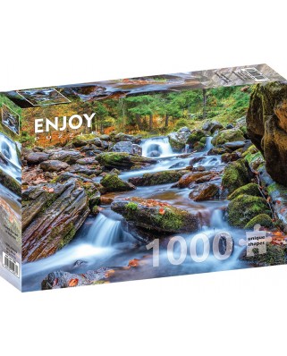Puzzle 1000 piese Enjoy - Forest Stream in Autumn (Enjoy-1281)