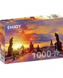 Puzzle 1000 piese Enjoy - Charles Bridge at Sunset, Prague (Enjoy-1284)