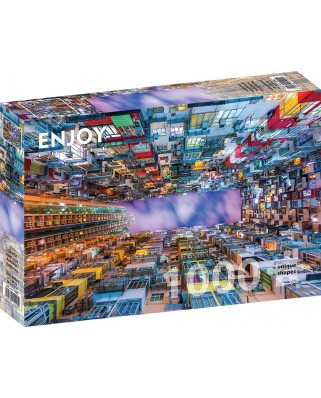 Puzzle 1000 piese Enjoy - Colorful Apartment Building, Hong Kong (Enjoy-1290)