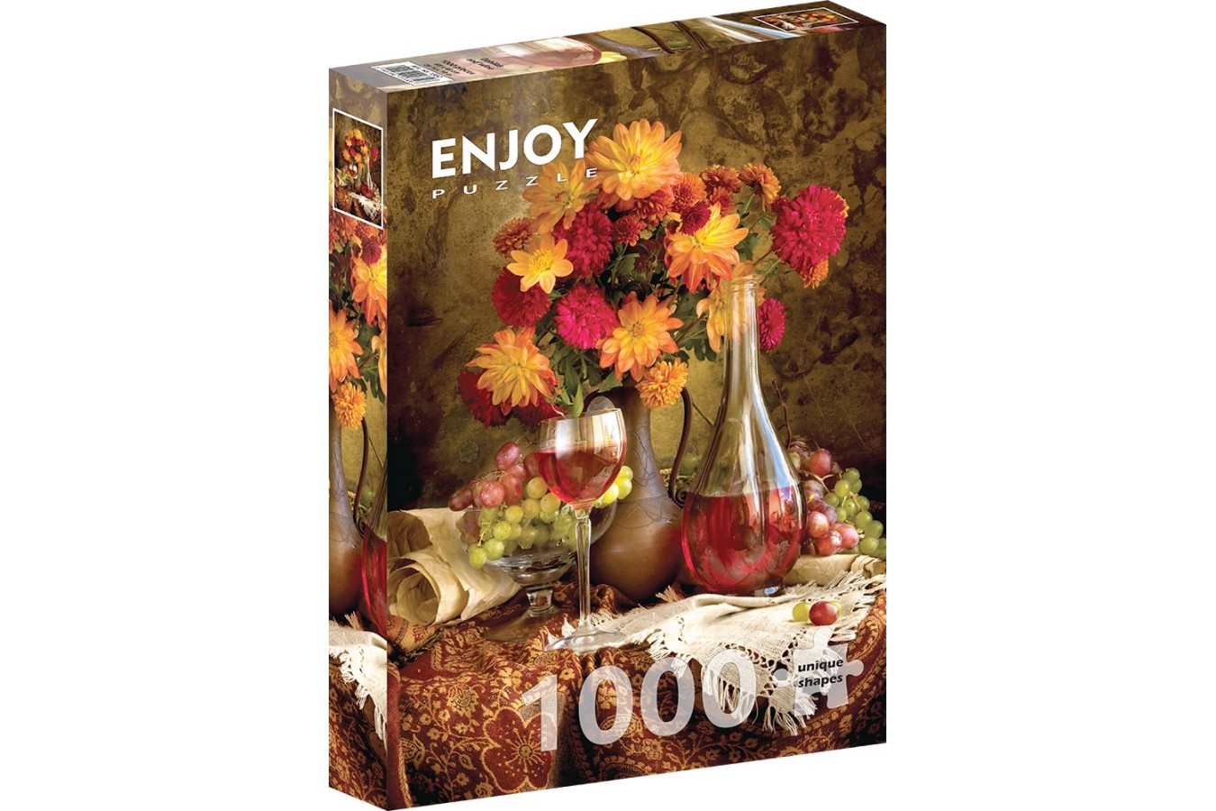 Puzzle 1000 piese Enjoy - Dahlias and Wine (Enjoy-1332)