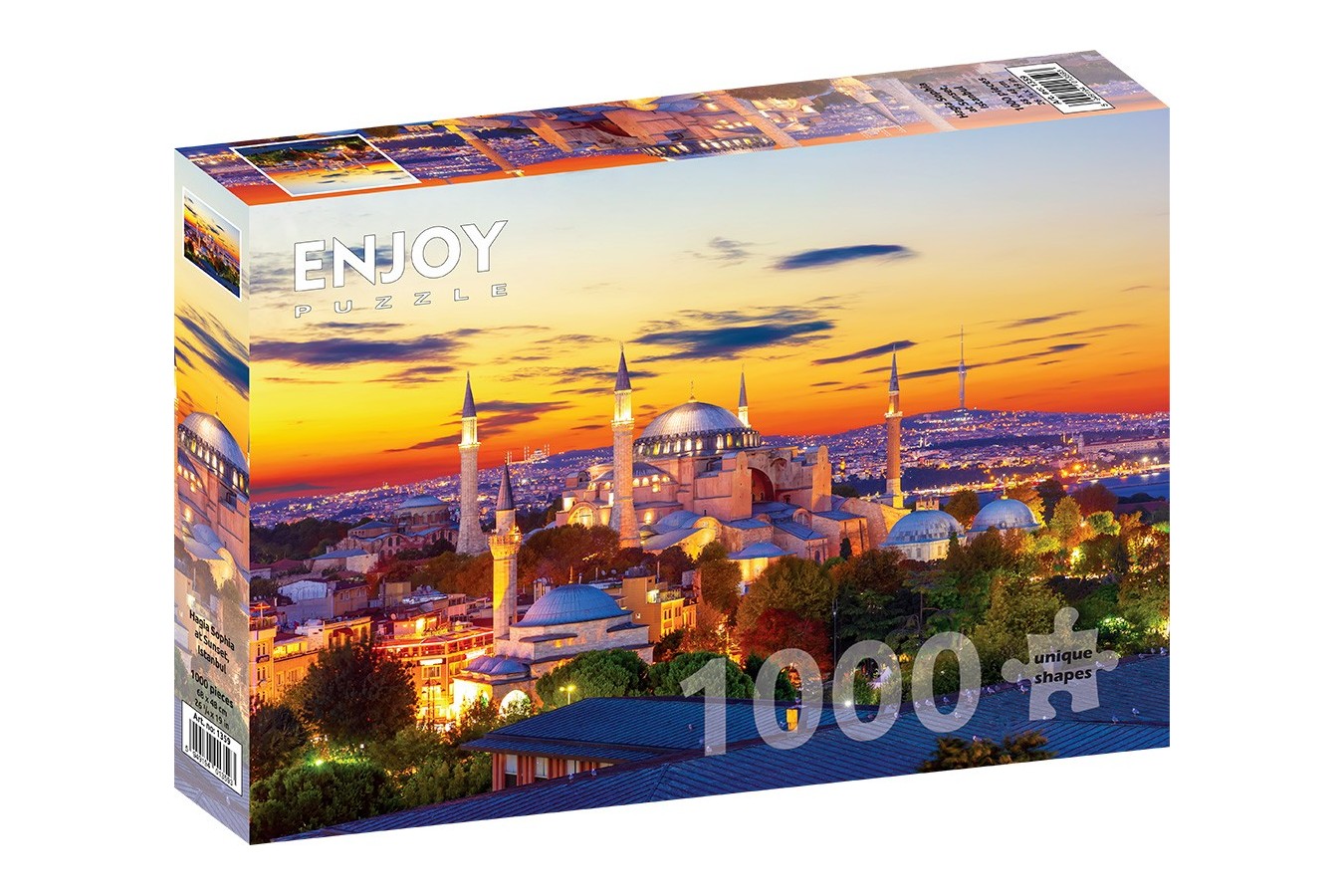 Puzzle 1000 piese Enjoy - Hagia Sophia at Sunset, Istanbul (Enjoy-1359)