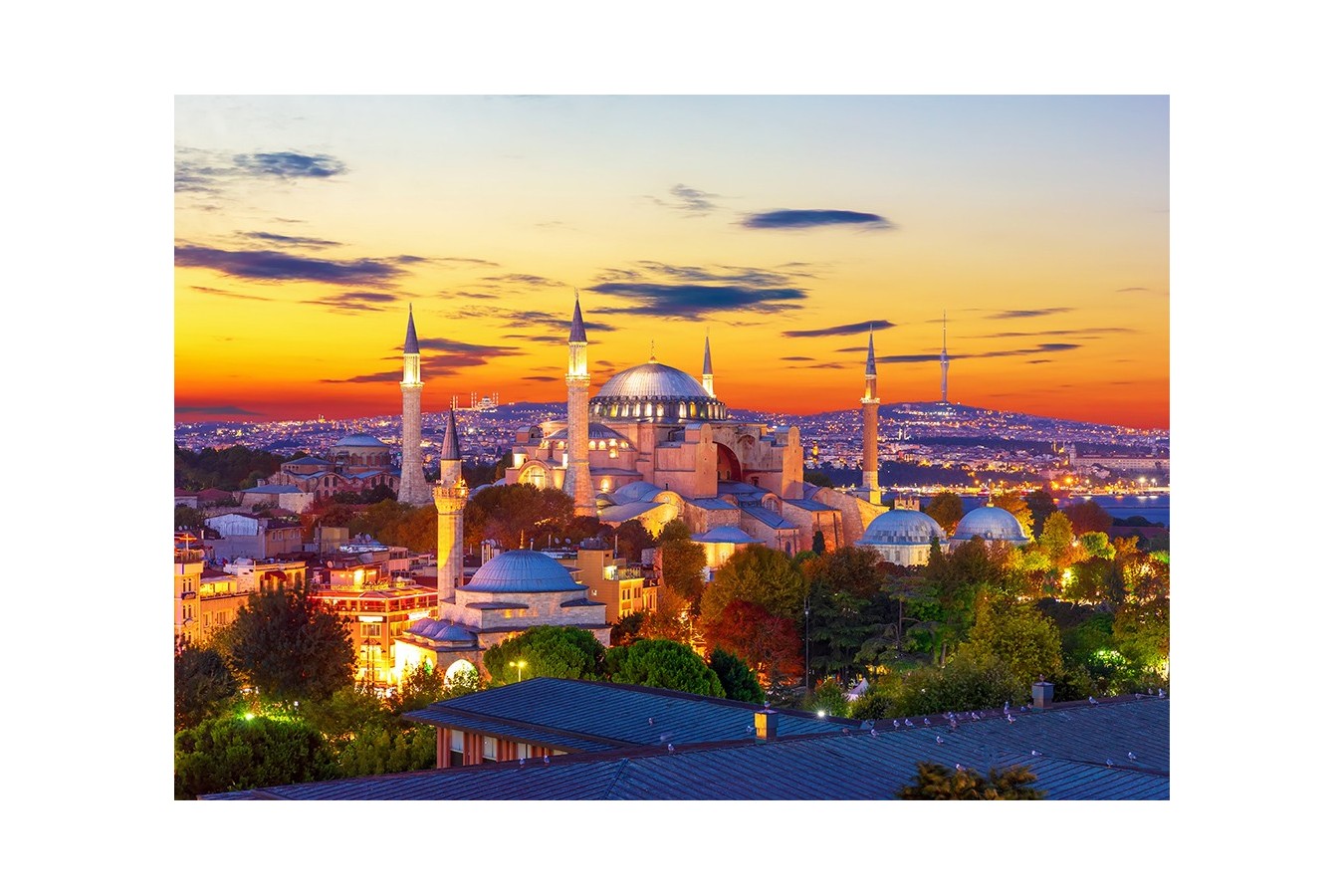 Puzzle 1000 piese Enjoy - Hagia Sophia at Sunset, Istanbul (Enjoy-1359)