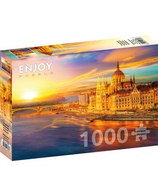 Puzzle 1000 piese Enjoy - Hungarian Parliament at Sunset, Budapest (Enjoy-1362)