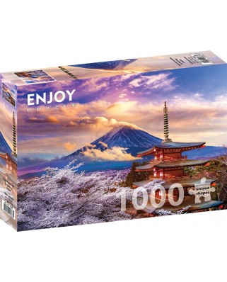 Puzzle 1000 piese Enjoy - Fuji Mountain in Spring, Japan (Enjoy-1368)