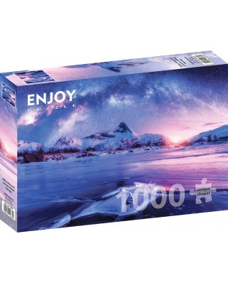 Puzzle 1000 piese Enjoy - Milky Way over Lofoten Island, Norway (Enjoy-1374)