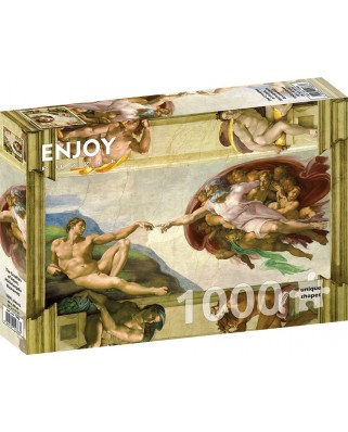 Puzzle 1000 piese Enjoy - Michelangelo Buonarroti: The Creation of Adam (Enjoy-1383)