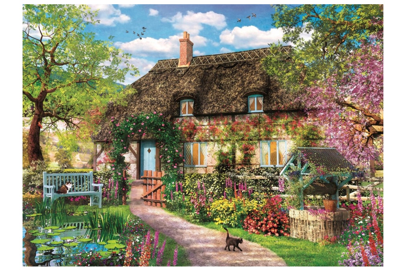 Puzzle 1000 piese Clementoni - The Old Cottage (Clementoni-39520)