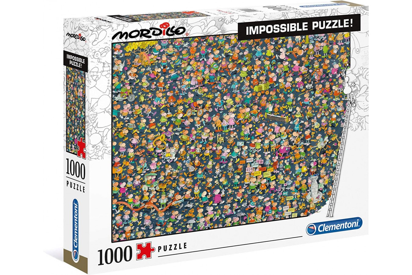 Puzzle 1000 piese dificile Clementoni - Impossible Puzzle - Mordillo (Clementoni-39550)