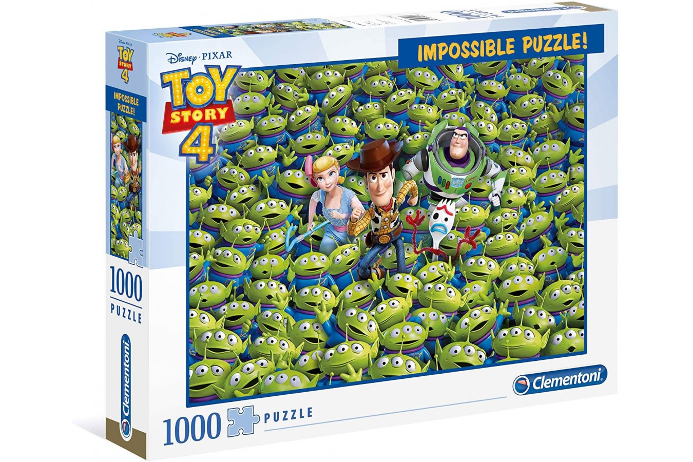Puzzle 1000 piese dificile Clementoni - Impossible Puzzle - Toy Story 4 (Clementoni-39499)