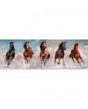Puzzle 1000 piese panoramic Clementoni - Horses (Clementoni-39607)