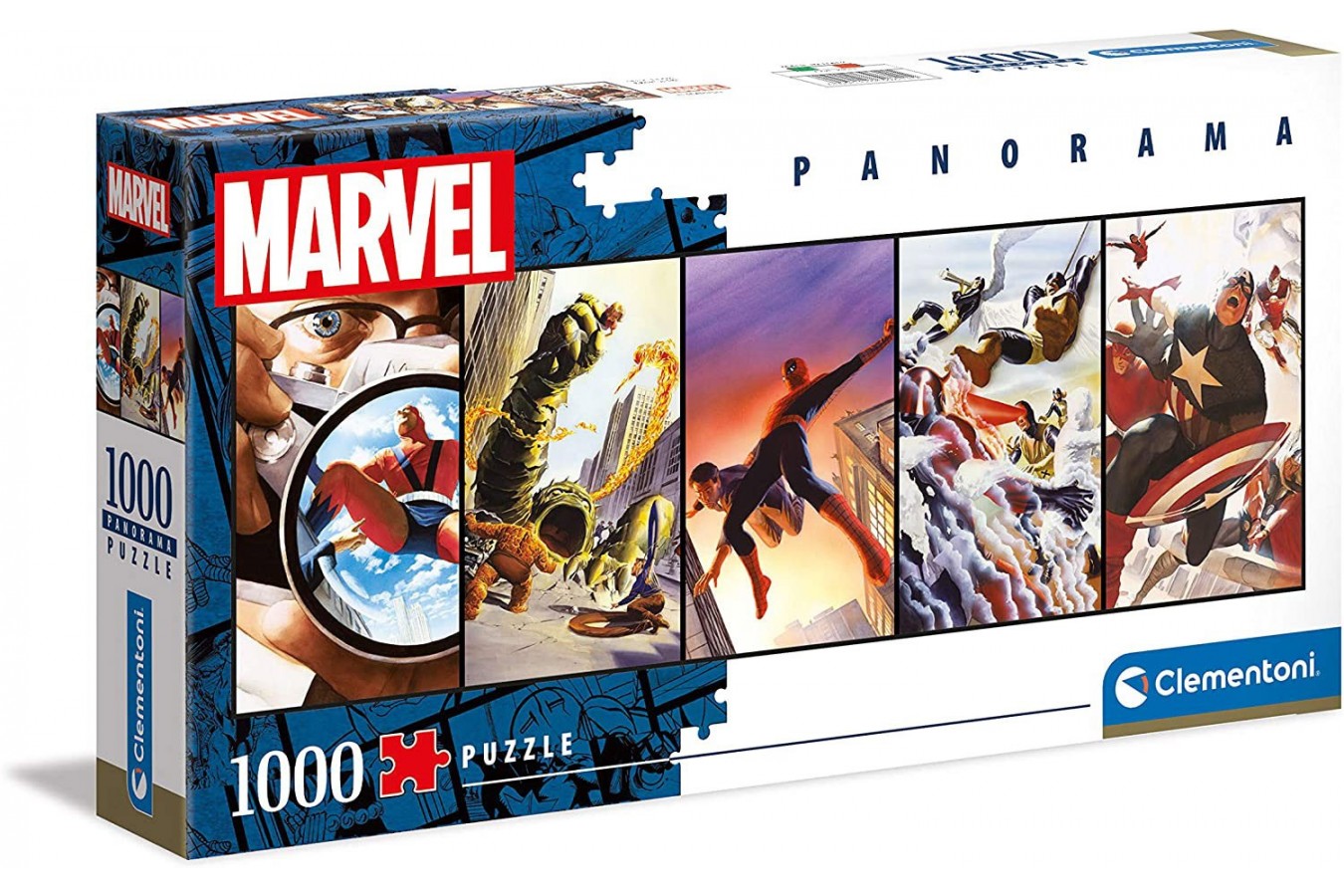 Puzzle 1000 piese panoramic Clementoni - Marvel (Clementoni-39611)
