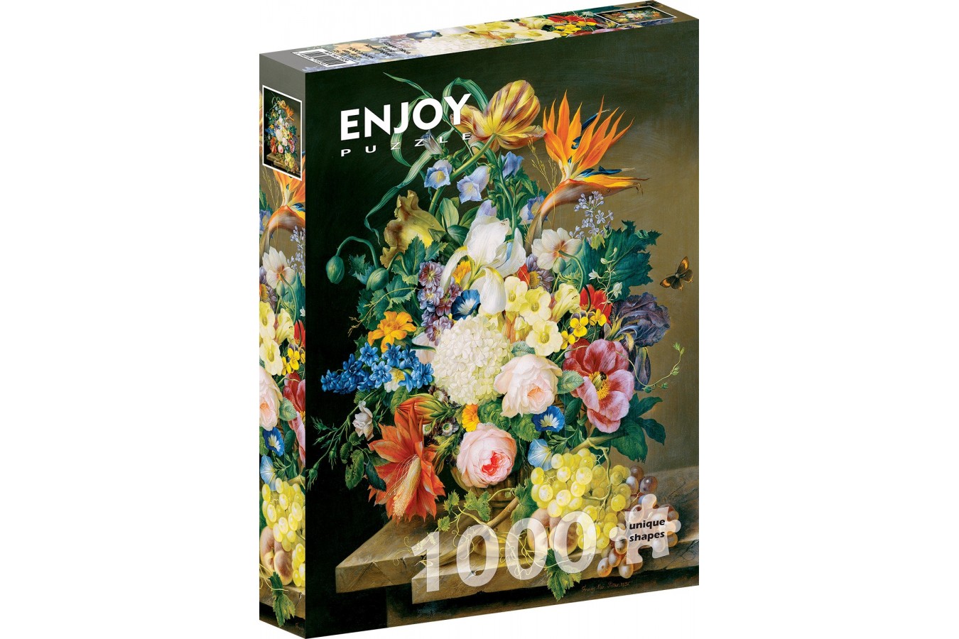 Puzzle 1000 piese Enjoy - Franz Xaver Petter: Flower Piece (Enjoy-1524)