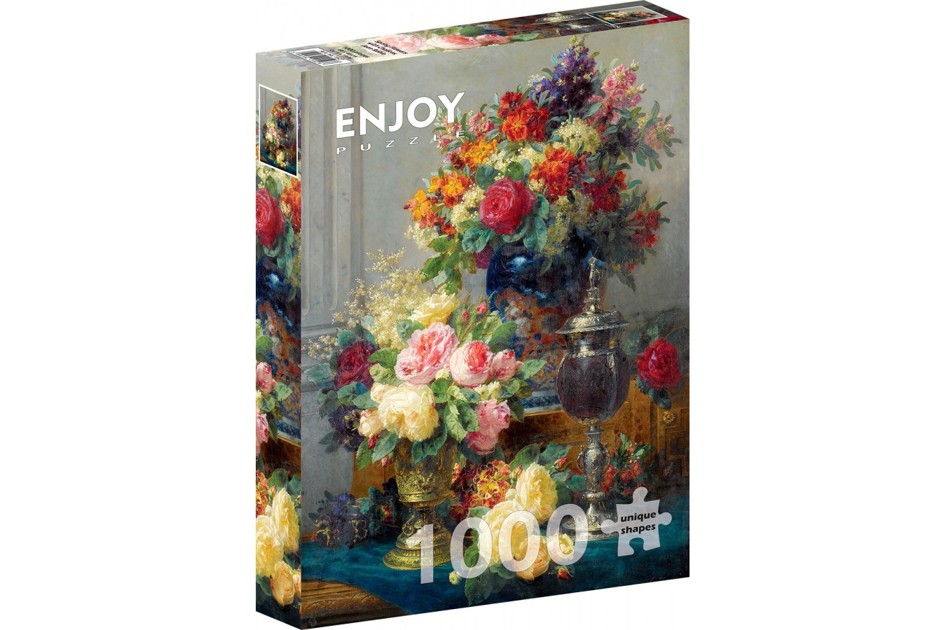Puzzle 1000 piese Enjoy - Jean Robie Baptiste: Spring Flowers with Chalices, Jean Robie (Enjoy-1527)