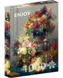 Puzzle 1000 piese Enjoy - Jean Robie Baptiste: Spring Flowers with Chalices, Jean Robie (Enjoy-1527)