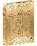 Puzzle 1000 piese Enjoy - Leonardo Da Vinci: The Vitruvian Man (Enjoy-1557)
