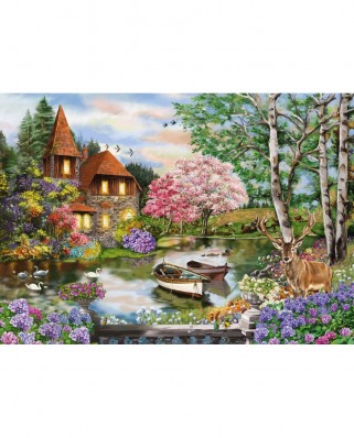 Puzzle 1000 piese Schmidt - House on the lake (Schmidt-58985)