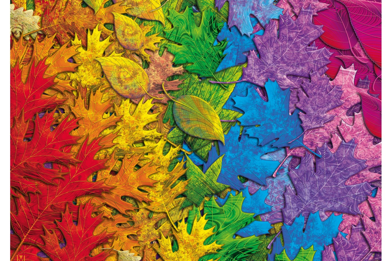 Puzzle 1500 piese Schmidt - Colorful Leaves (Schmidt-58993)