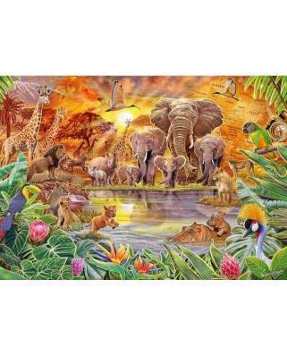Puzzle 1000 piese Schmidt - Steve Sundram: African Wildlife (Schmidt-59982)