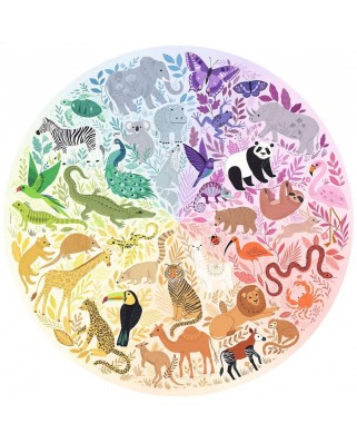 Puzzle 500 piese rotund Ravensburger - Circle of Colors - Animals (Ravensburger-17172)