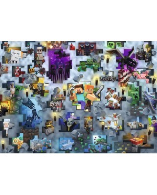 Puzzle 1000 piese Ravensburger - Provocarea Minecraft (Ravensburger-17188)