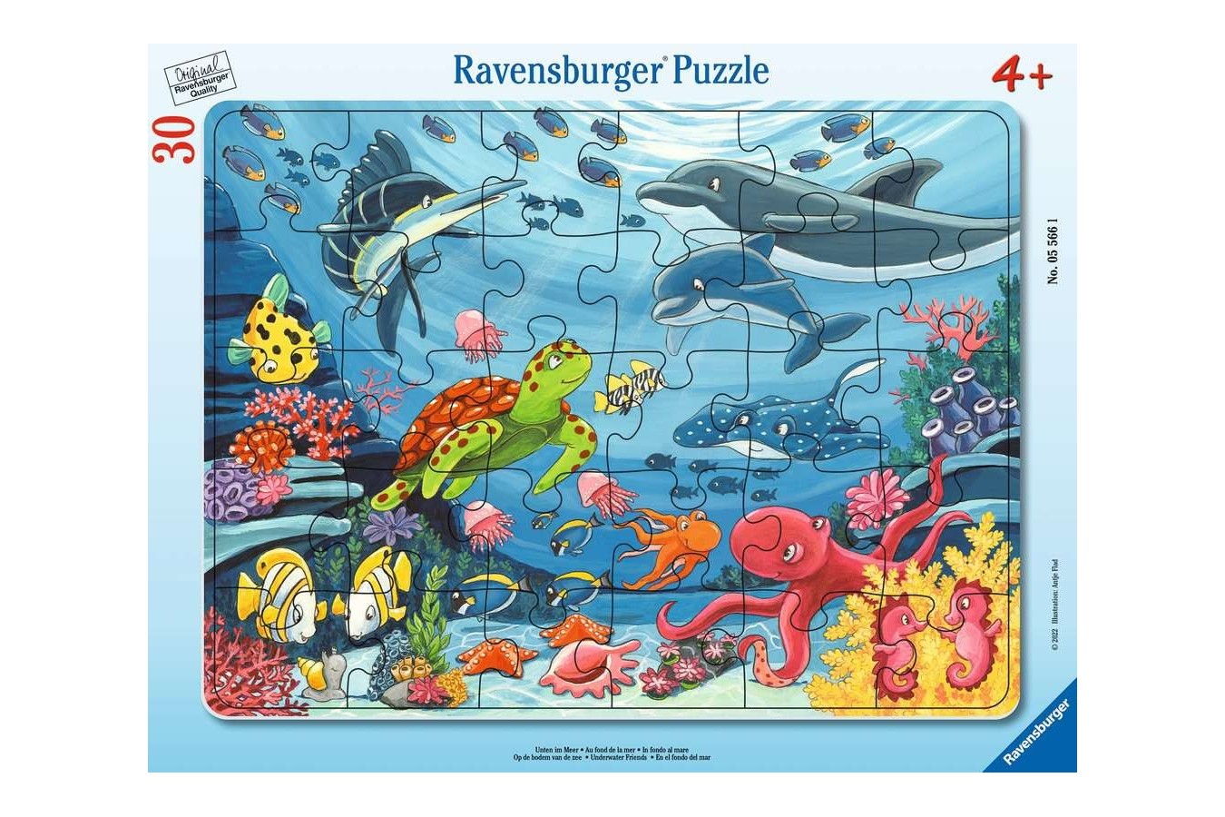 Puzzle 30 piese Ravensburger - Animale Marine (Ravensburger-05566)