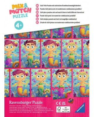 Puzzle 3x24 piese Ravensburger - Mix&Match Sirene Si Monstri (Ravensburger-05597)