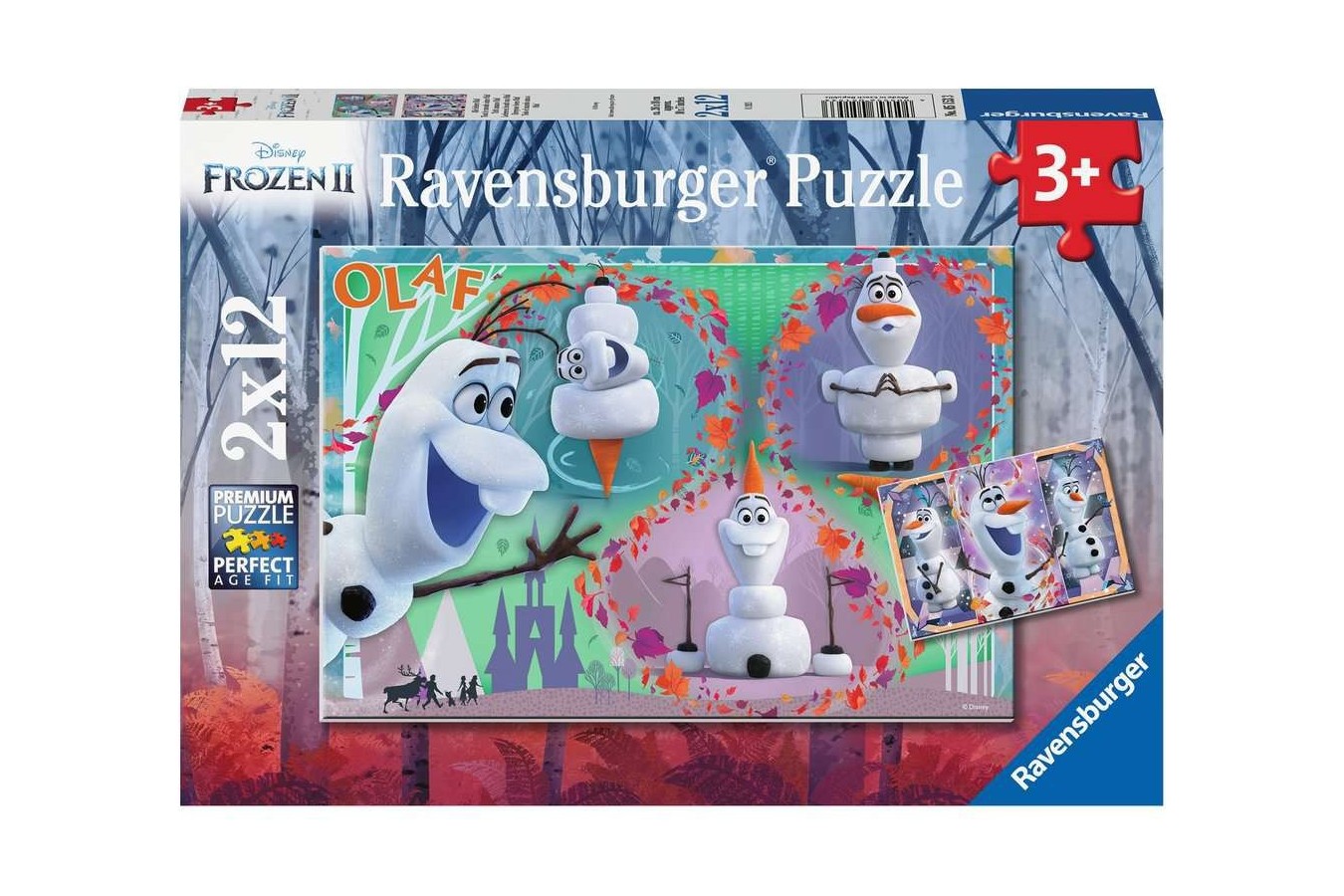 Puzzle 2x12 piese Ravensburger - Olaf (Ravensburger-05153)