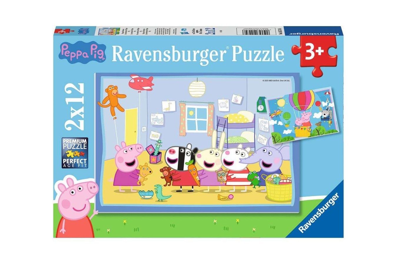 Puzzle 2x12 piese Ravensburger - Peppa Pig (Ravensburger-05574)
