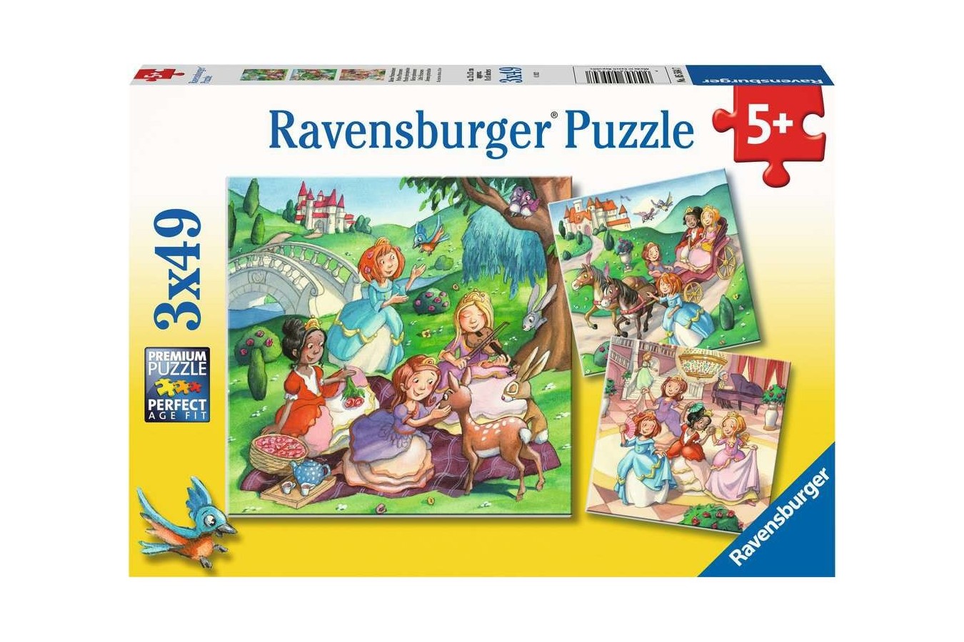 Puzzle 3x49 piese Ravensburger - Micile Printese (Ravensburger-05564)