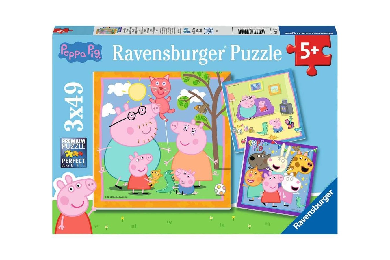 Puzzle 3x49 piese Ravensburger - Peppa Pig (Ravensburger-05579)