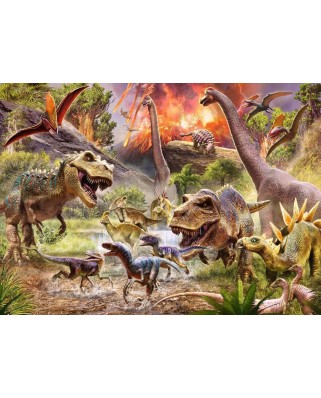 Puzzle 60 piese Ravensburger - Atacul Dinozaurilor (Ravensburger-05164)