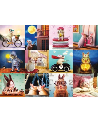 Puzzle 1000 piese Eurographics - Funny Bunnies (Eurographics-6000-5693)