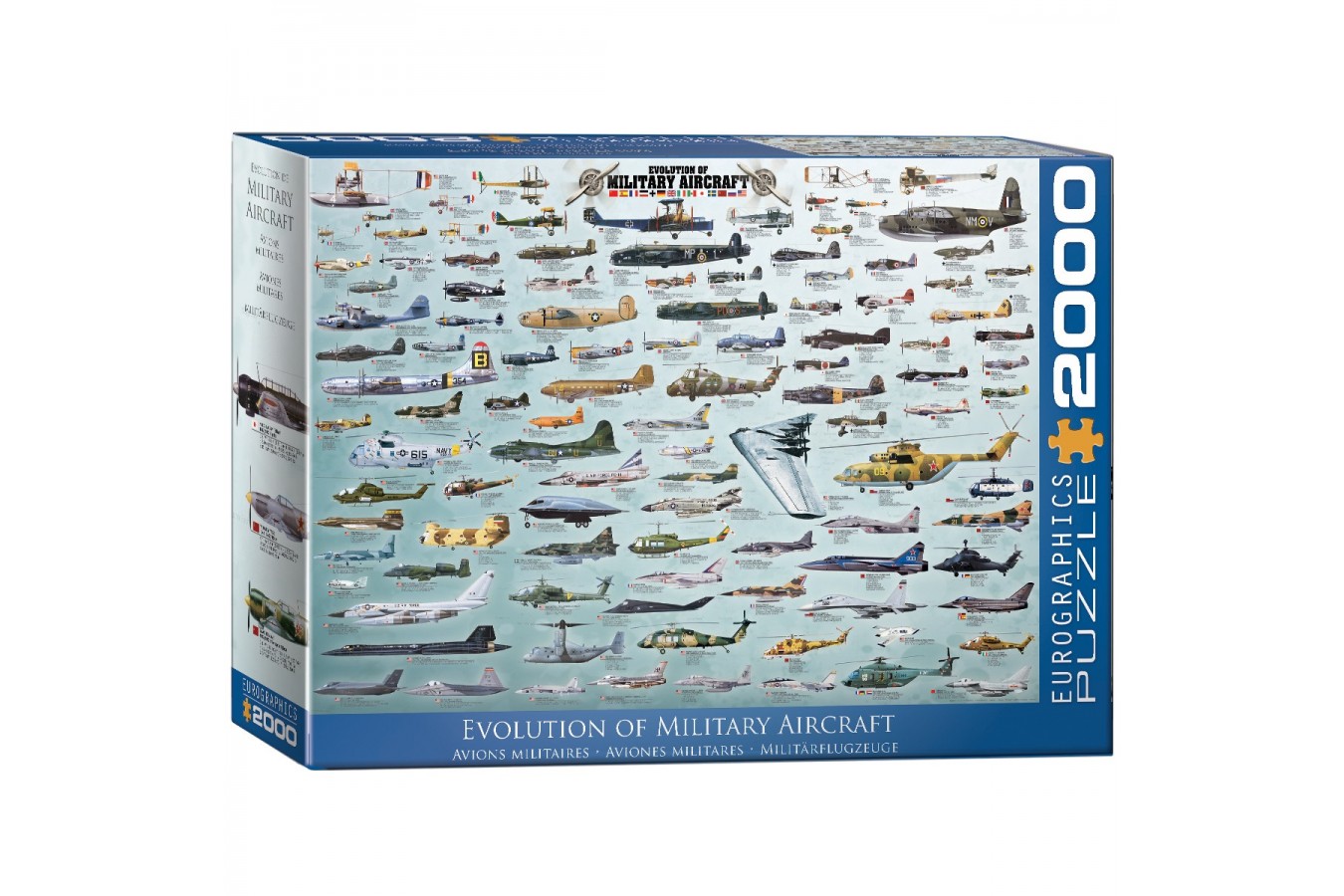 Puzzle 2000 piese Eurographics - Evolution of Military Aircrafts (Eurographics-8220-0578)