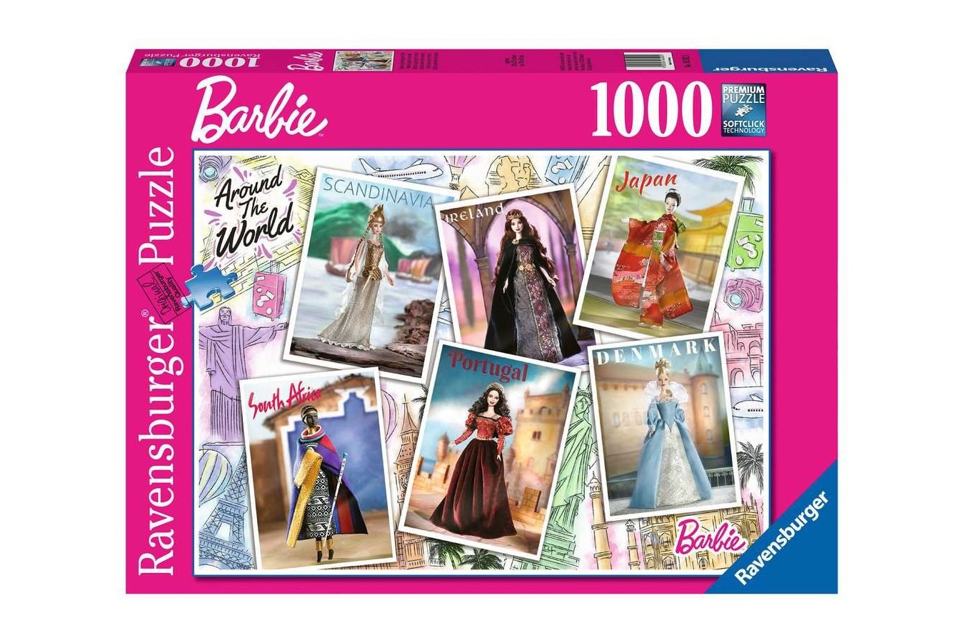 Puzzle 1000 piese Ravensburger - Barbie Around the World (Ravensburger-16502)