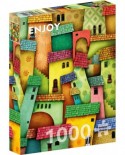 Puzzle 1000 piese Enjoy - Joyful Houses (Enjoy-1629)