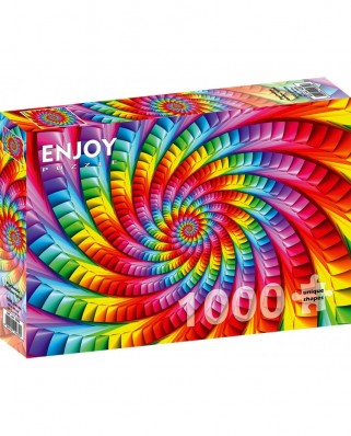 Puzzle 1000 piese Enjoy - Psychedelic Rainbow Spiral (Enjoy-1635)